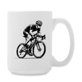 Déclaration directe sur le vélo de route - Grande tasse 440 ml - blanc - Droite
