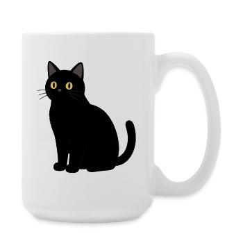 Chat noir chat noir - Grande tasse 440 ml - blanc - Droite