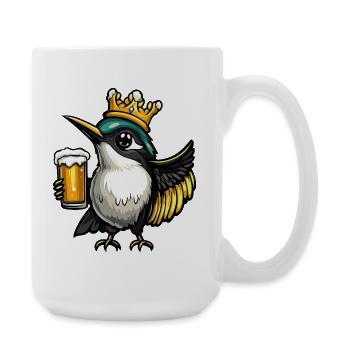 Colibri Oiseau Roi de la Bière - Grande tasse 440 ml - blanc - Droite