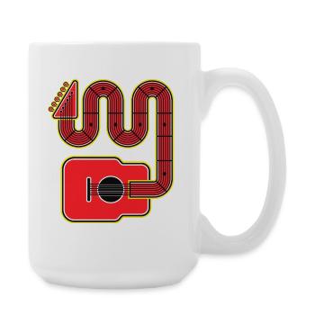 Rote Abstract Shape Gitarre - Große Tasse 440 ml - Weiß - Rechts