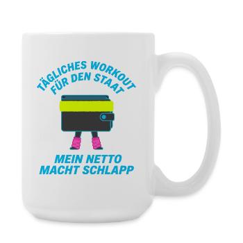 Entraînement quotidien pour l’État - Grande tasse 440 ml - blanc - Droite