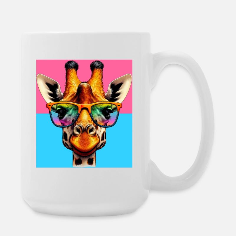 giraffe - Large Mug 440 ml - white