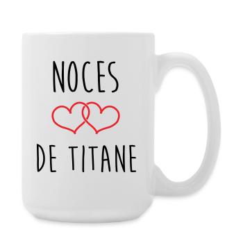 Titanium-Hochzeit 72 Jahre Ehe - Große Tasse 440 ml - Weiß - Rechts