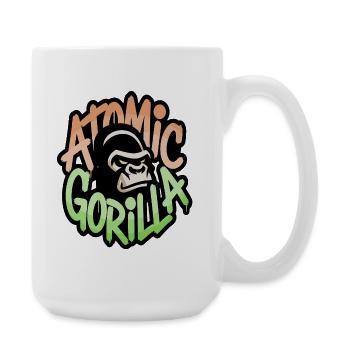 Atom-Gorilla-Graffiti - Große Tasse 440 ml - Weiß - Rechts