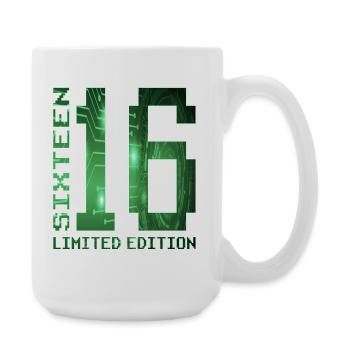 16th Birthday Limited Edition Pixel Gamer - Large Mug 440 ml - white - Right