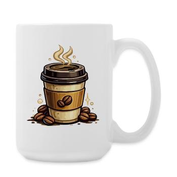 Coffee Art Mug - Large Mug 440 ml - white - Right