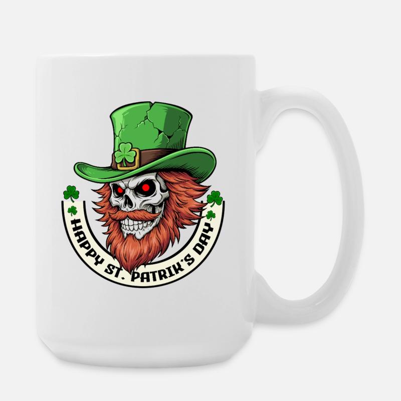 Irish Skull Vibes - Large Mug 440 ml - white