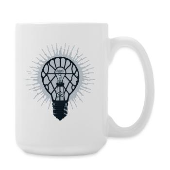 Idée éclatante : Ampoule d’inspiration - Grande tasse 440 ml - blanc - Droite
