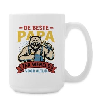 Beste Papa, Leuk Vaderdag Shirt of Hoodie - Große Tasse 440 ml - Weiß - Rechts