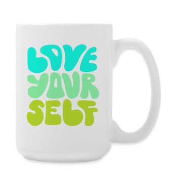 Love Yourself Positive Self Love Quote Design - Große Tasse 440 ml - Weiß - Rechts