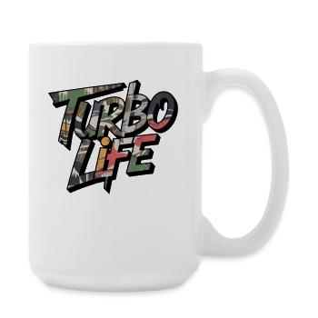 Turbo Life Camo Motiv für JDM Fans Männer Jungs - Große Tasse 440 ml - Weiß - Rechts
