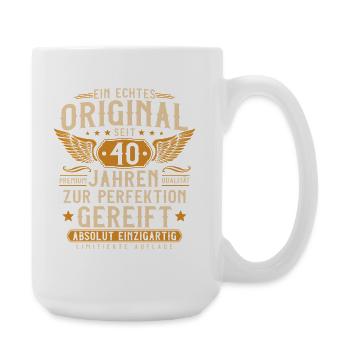 40 Geburtstag 40 Jahre Vintage Retro Geschenk  - Große Tasse 440 ml - Weiß - Rechts