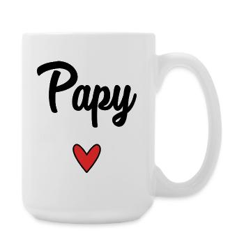 Grandpa. FATHER'S DAY. HAPPY GRANDPA'S DAY. I LOVE YOU. - Large Mug 440 ml - white - Right