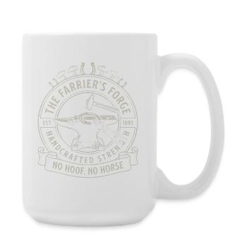 Die Hufschmiede – Kein Huf, kein Pferdehandwerk - Große Tasse 440 ml - Weiß - Rechts