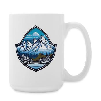 Mountains - Large Mug 440 ml - white - Right