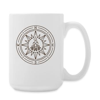 Fer de camp en plein air Camping Randonnée nature avec Compass Fer de camp - Grande tasse 440 ml - blanc - Droite