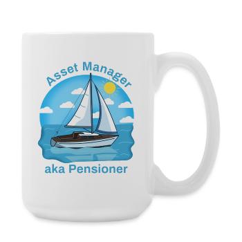 Pensioner aka Asset Manager - Große Tasse 440 ml - Weiß - Rechts