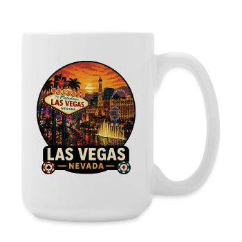 Las Vegas Nevada Sunset Vacation Design - Large Mug 440 ml - white - Right