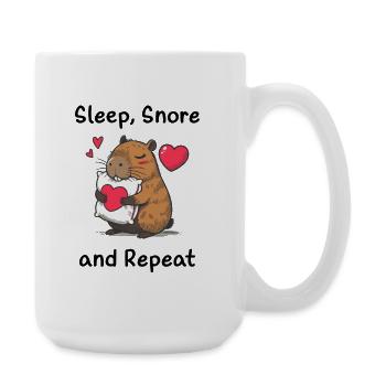 Capybara Herzliebe - Große Tasse 440 ml - Weiß - Rechts