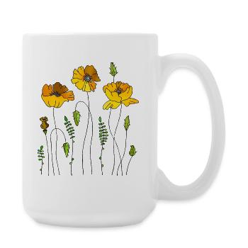 Fleur - Grande tasse 440 ml - blanc - Droite
