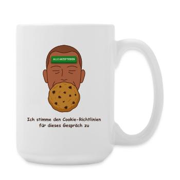 Datenschutz Cookie, Richtlinien Ironie - Große Tasse 440 ml - Weiß - Rechts
