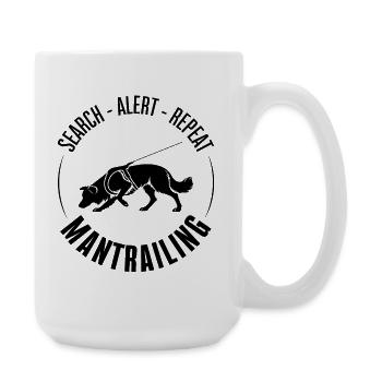 Chiens de chasse sportifs Border Collie Mantrailing - Grande tasse 440 ml - blanc - Droite