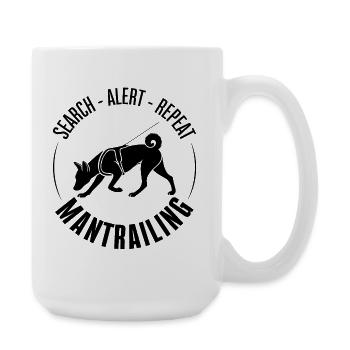 Chiens de chasse de piste Basenji Chiens de recherche sportive Wilsigns - Grande tasse 440 ml - blanc - Droite