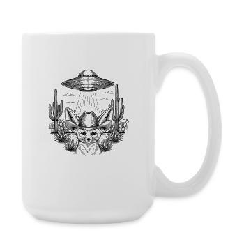 6. Motif western extraterrestre pour les fans de cow-boys - Grande tasse 440 ml - blanc - Droite