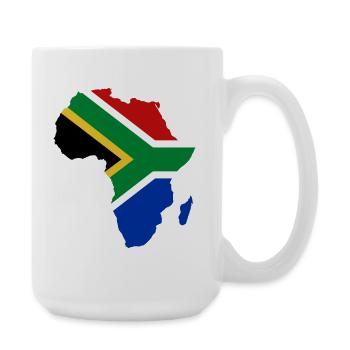 Suedafrika_Flagge_Afrika - Large Mug 440 ml - white - Right
