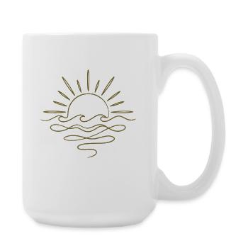 Boho Sonne und Meer - Große Tasse 440 ml - Weiß - Rechts