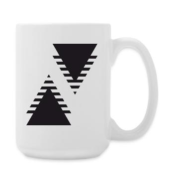 Dual Triangles Echo - Large Mug 440 ml - white - Right
