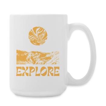 Entdecken Sie die Mountains Sun - Große Tasse 440 ml - Weiß - Rechts