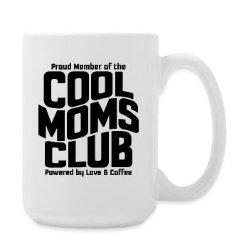 Mama Geschenk Muttertag - Cool Moms Club - Große Tasse 440 ml - Weiß - Rechts