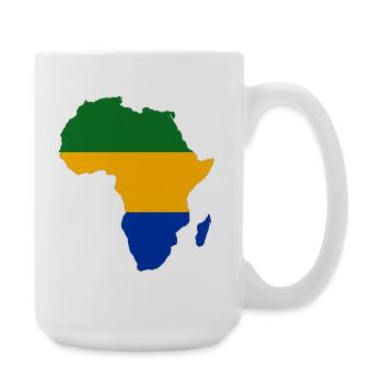 Gabon_Flagge_Afrika - Large Mug 440 ml - white - Right