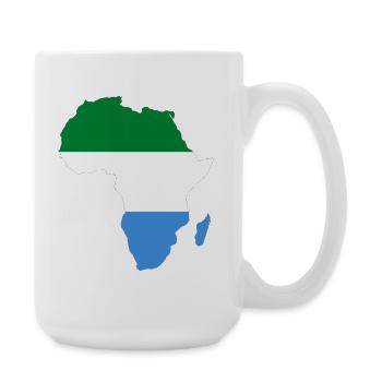 Sierra_Leone_Flagge_Afrika - Large Mug 440 ml - white - Right