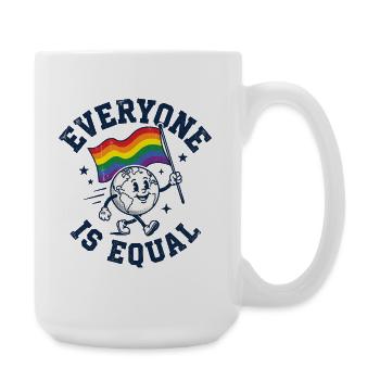 LGBTQ-Pride-Monat – Alle sind gleich - Große Tasse 440 ml - Weiß - Rechts