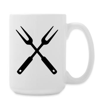 Grillbesteck BBQ Grillmeister Foodtruck Crew - Große Tasse 440 ml - Weiß - Rechts