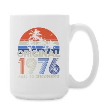 Original 1976 Vintage Retro Geburtstag Geschenk - Große Tasse 440 ml - Weiß - Rechts