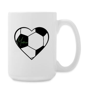 Fußball Mamas - Große Tasse 440 ml - Weiß - Rechts