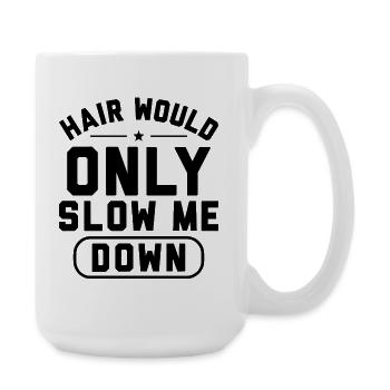 Bald Humor Shaved Head | Funny Man Gift - Large Mug 440 ml - white - Right