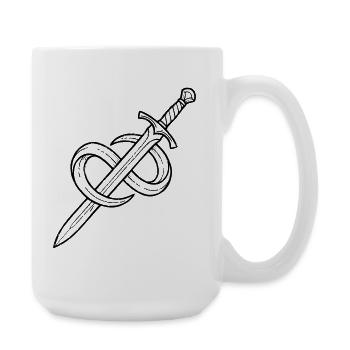 Sword Magic Fantasy RPG Tabletop - Large Mug 440 ml - white - Right