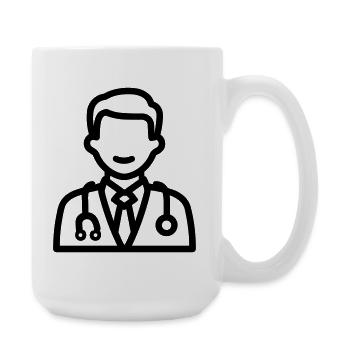 Arzt - Große Tasse 440 ml - Weiß - Rechts
