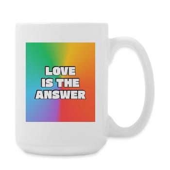 L’amour est la réponse arc-en-ciel - Grande tasse 440 ml - blanc - Droite