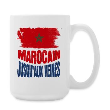 Marocain Jusqu Aux Veines Fierte Maroc Royaume - Grande tasse 440 ml - blanc - Droite