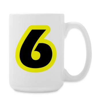 6 Symbole numérique - Grande tasse 440 ml - blanc - Droite