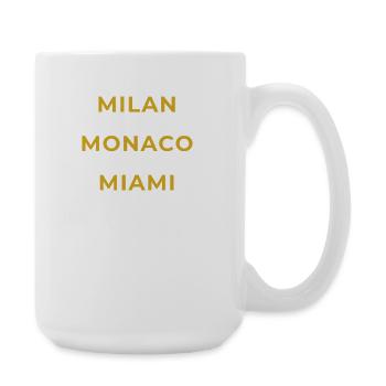 La Malène Lozère - Miami - Monaco - Milan - Grande tasse 440 ml - blanc - Droite