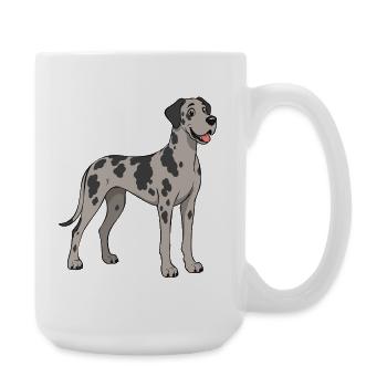 Images joyeuses d’un Dogue allemand - Grande tasse 440 ml - blanc - Droite