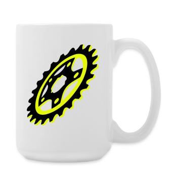 Graphique de plateau de vélo - Grande tasse 440 ml - blanc - Droite