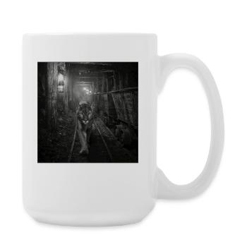 Wildcat Mine Noir Série Vintage Animal Crime - Grande tasse 440 ml - blanc - Droite