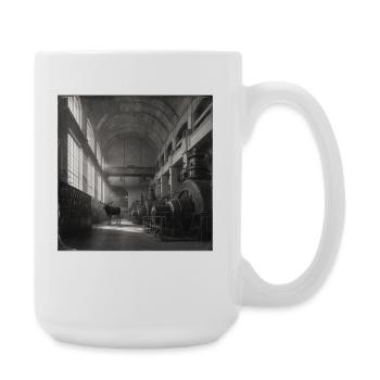 Lost Place Moose Black & White Art Animal Crime - Large Mug 440 ml - white - Right